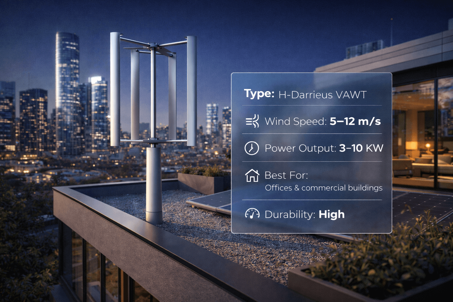 H-Darrieus wind turbine by AeroSun Energy