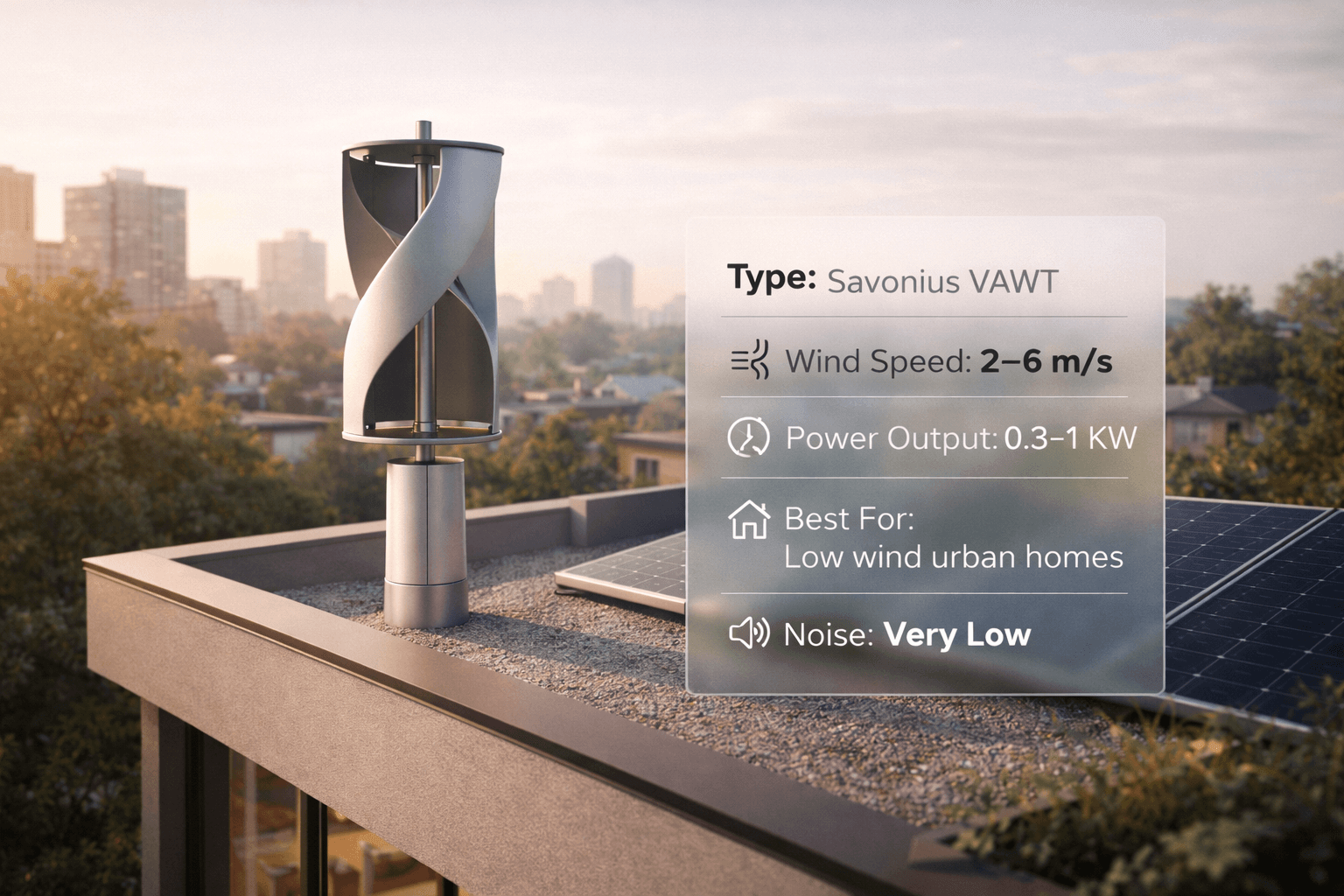 Savonius vertical-axis wind turbine by AeroSun Energy